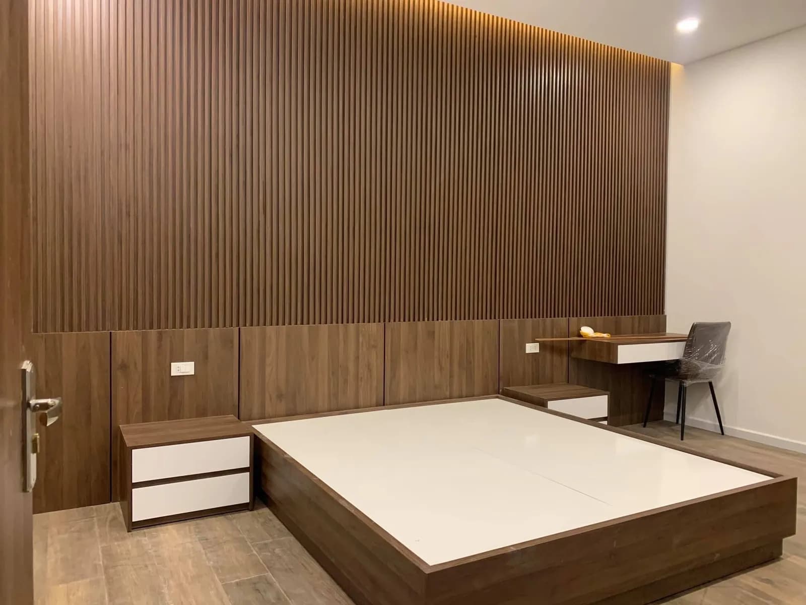 Modern townhouse — warm wood interior — 4
